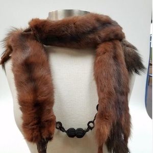 small minks, real mink fur, attach to one another for a scarf/shawl